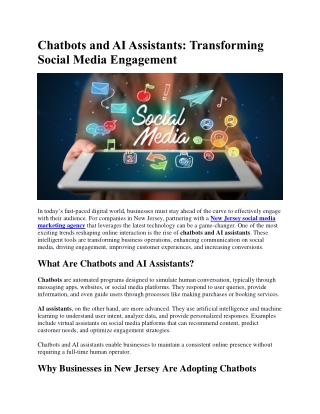 Chatbots and AI Assistants: Transforming Social Media Engagement