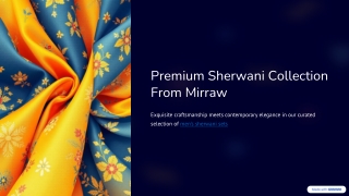 Shop Top and Must Have  Premium Sherwani for Weddings From Mirraw