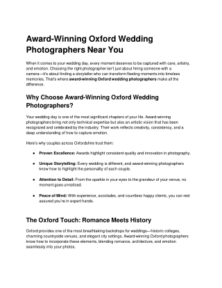 Award-Winning Oxford Wedding Photographers Near You (1)