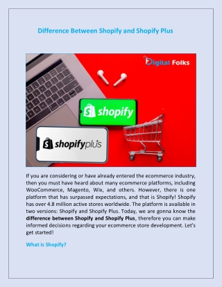 Difference Between Shopify and Shopify Plus