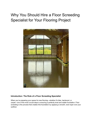 Blog - Swliquidscreed.co.uk