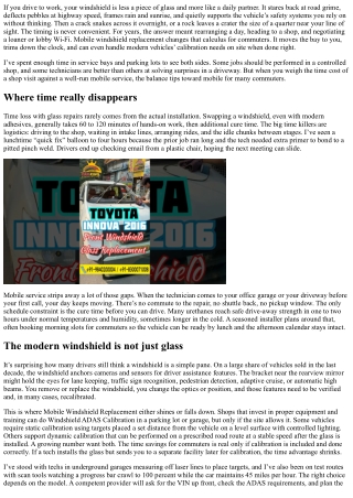 How Mobile Windshield Replacement Saves Time for Commuters