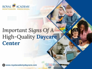 Important Signs Of A High-Quality Daycare Center