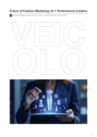 Future of Fashion Marketing: AI   Performance Creative