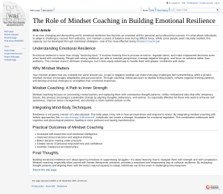 The Role of Mindset Coaching in Building Emotional Resilience