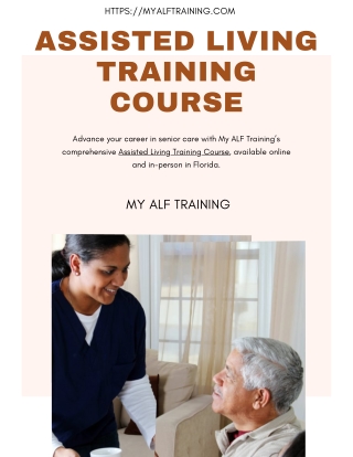 Assisted Living Training Course Online & In-Person Programs by My ALF Training