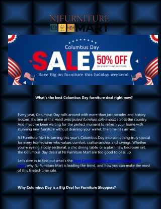 What's the best Columbus Day furniture deal right now?