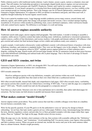 AI Search Optimization for Thought Leadership and PR