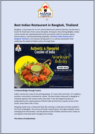 Best Indian Restaurant in Bangkok, Thailand