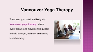 Vancouver Yoga Therapy