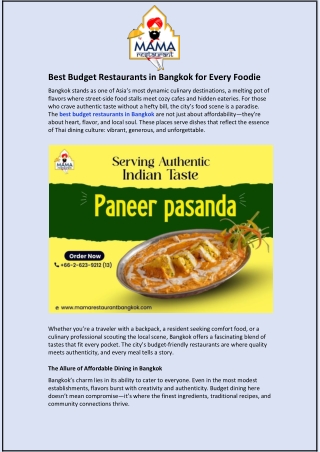 Best Budget Restaurants in Bangkok for Every Foodie