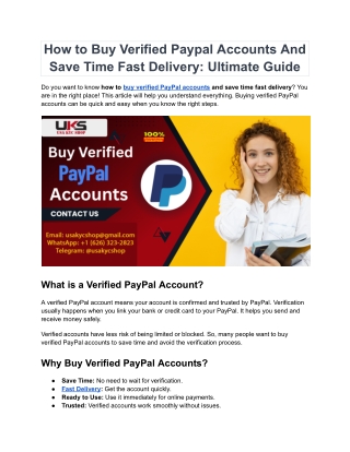 How to Buy Verified Paypal Accounts And Save Time Fast Delivery_ Ultimate Guide
