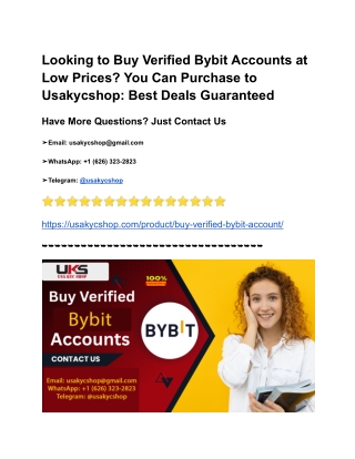 Looking to Buy Verified Bybit Accounts at Low Prices