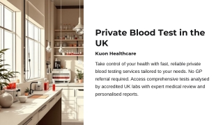 Kuon Healthcare Private Blood Test in the UK