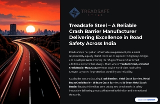 Treadsafe Steel – A Reliable Crash Barrier Manufacturer Delivering Excellence in