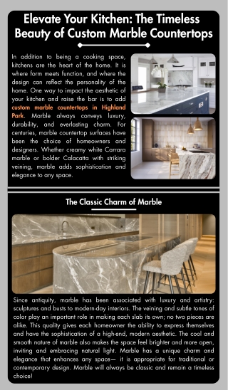 Elevate Your Kitchen: The Timeless Beauty of Custom Marble Countertops