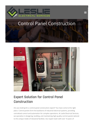 Control panel construction