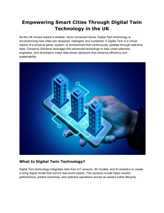 Harnessing Digital Twin Technology for Smarter UK Cities