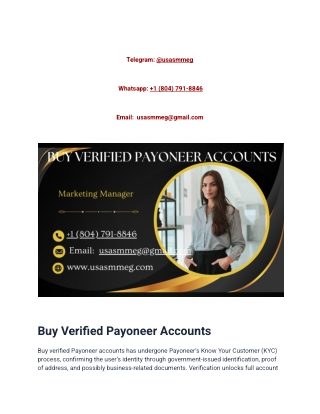 How To Buy Verified Payoneer Accounts In 2025-26 | جعبه