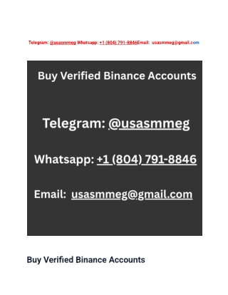 How to Buy Verified Binance Accounts Quickly & Securely