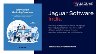 Explore Jaguar Software India's Machinery Loan Software – streamline loan proces