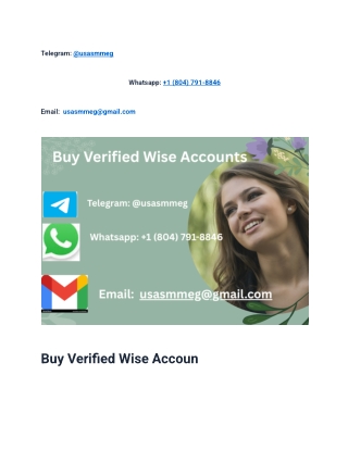 How To Buy Verified Wise Accounts In 2025-26 | جعبه