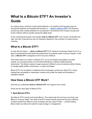 A Bitcoin ETF