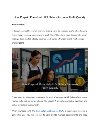 How Prepaid Plans Help U.S. Salons Increase Profit Quickly