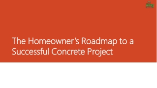 The Homeowner’s Roadmap to a Successful Concrete Project
