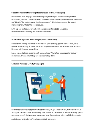 6 Best Restaurant Marketing Ideas for 2025