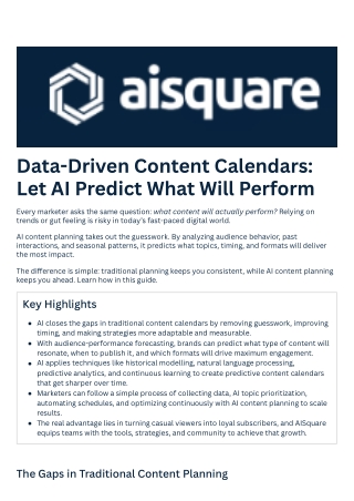 Data-Driven Content Calendars Let AI Predict What Will Perform