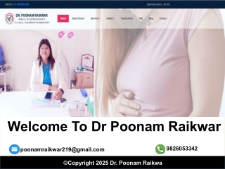 Best Lady Gynecologist in Indore – Dr. Poonam Raikwar