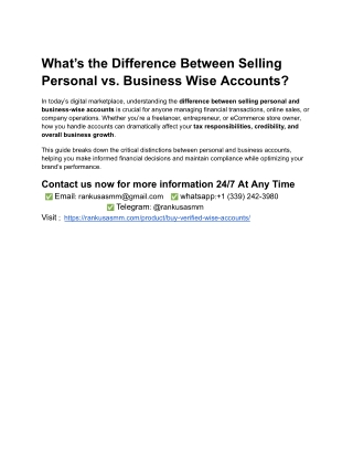What’s the Difference Between Selling Personal vs