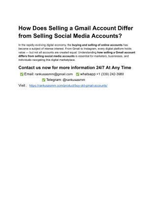 How Does Selling a Gmail Account Differ from Selling Social Media Accounts_