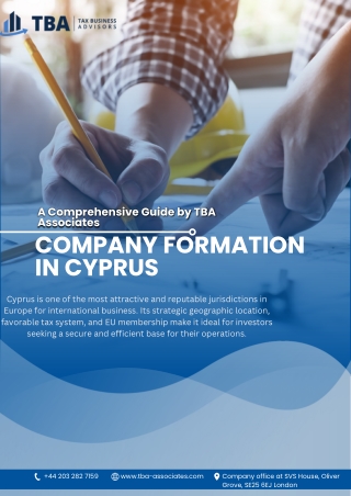 Company Formation in Cyprus - A Comprehensive Guide by TBA Associates