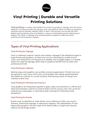 Vinyl Printing Services _ Durable and Versatile Printing Solutions