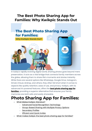 The Best Photo Sharing App for Families