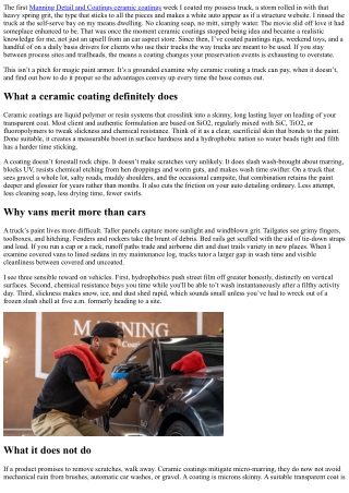 Ceramic Coating for My Truck: Protection for Work and Weekend