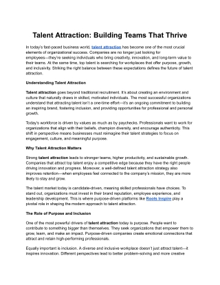 Talent Attraction_ Building Teams That Thrive