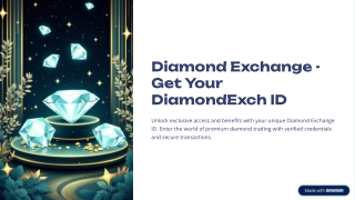 Diamond Exchange-Get Your DiamondExch ID