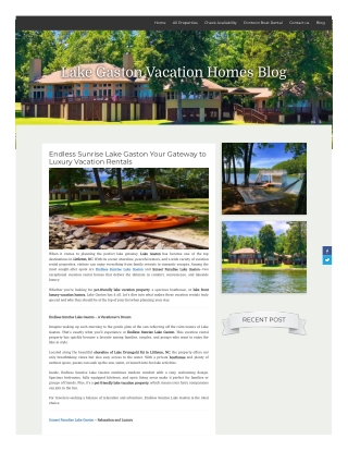 Endless Sunrise Lake Gaston | Sunset Paradise Lake Gaston