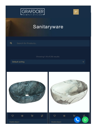 Luxury Bathroom & Kitchen Sanitaryware | Grafdoer India