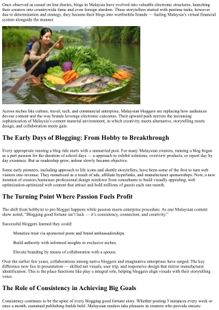 Unveiling Malaysia’s Most Inspiring Blogger Journeys