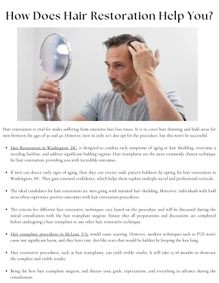 How Does Hair Restoration Help You