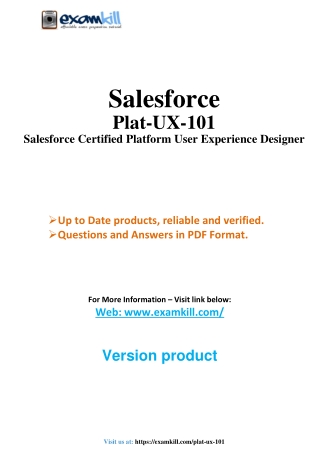 Plat-UX-101 - Practice Test Question Answer PDF