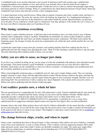 The Benefits of Same-Day Windshield Crack Repair