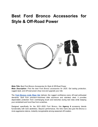 BLOG 1 _  Month 5 _  Best Ford Bronco Accessories for Style & Off-Road Power (1)