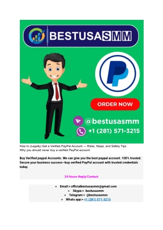 BUY VERIFIED PAYPAL ACCOUNTS