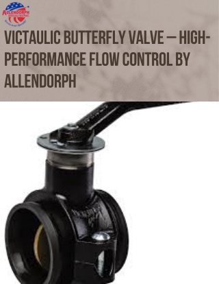 Victaulic Butterfly Valve – High-Performance Flow Control by Allendorph