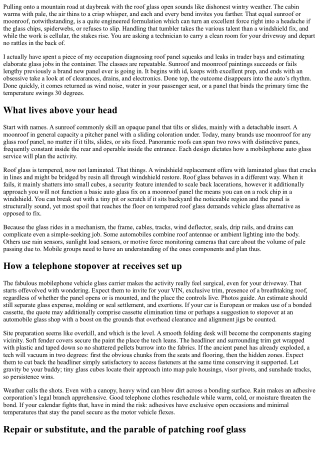 How Mobile Auto Glass Services Handle Sunroof and Moonroof Glass